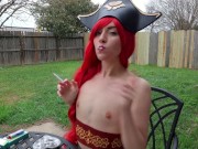 Miss Fortune's Two Handed Topless Smoke (League of Legends Cosplay) 14/16