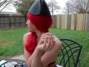 Miss Fortune's Two Handed Topless Smoke (League of Legends Cosplay) 15/16