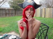 Miss Fortune's Two Handed Topless Smoke (League of Legends Cosplay) 7/16