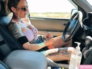 Femdom Content Creator Pegging a Stranger Outdoors 1/16