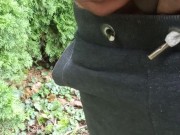 I peed outdoors while working. A lot of piss came out of my dick 10/16