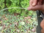 I peed outdoors while working. A lot of piss came out of my dick 2/16