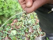 I peed outdoors while working. A lot of piss came out of my dick 3/16