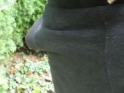 I peed outdoors while working. A lot of piss came out of my dick 6/16