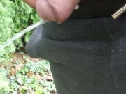 I peed outdoors while working. A lot of piss came out of my dick 7/16