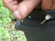 I peed outdoors while working. A lot of piss came out of my dick 8/16