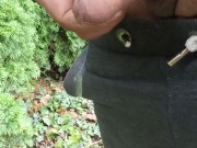I peed outdoors while working. A lot of piss came out of my dick 9/16