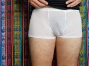 4K White Mesh Transparent Underwear Review 13/16