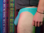 4K Blue Transparent Pouch Style Briefs Try-on Review 12/16