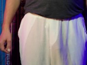 4K Blue Transparent Pouch Style Briefs Try-on Review 3/16