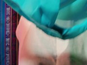 4K Blue Transparent Pouch Style Briefs Try-on Review 4/16