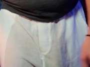 4K Blue Transparent Pouch Style Briefs Try-on Review 5/16