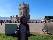 Extreme and risky public flashing in Lisbon - DOLLSCULT 15/16