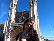 Extreme and risky public flashing in Lisbon - DOLLSCULT 9/16