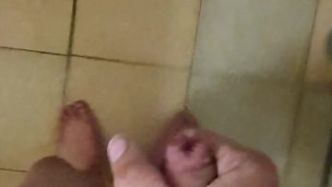 Cum shot in the shower