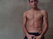 Hot Boy Athlete Strips Off and Jerks Off (a Pair of Athletic Balls) 10/16