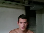 Hot Boy Athlete Strips Off and Jerks Off (a Pair of Athletic Balls) 8/16