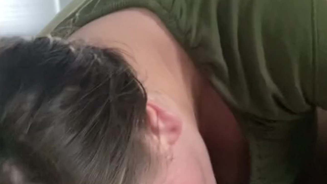 Giving my ex boyfriends cousin a Sneaky Blow job while current husband is at the store