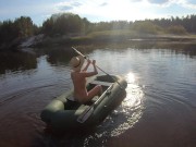 Naked girl pumped up the boat 16/16