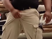 Thick BBC Daddy Drops Pants and Jerks Off in Public Store 2/16