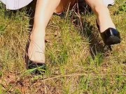 NAUGHTY STEPSISTER MASTURBATES AND CUMS LOUDLY OUTSIDE! EXCELLENT PUSSY CLOSE-UP! 1/16