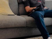 HOT DILF JERKS OFF ON THE COUCH - JOHNNY STACKED 2/16