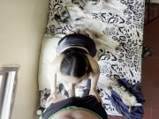 Home alone with my stepsister - she loves riding my cock 1/16