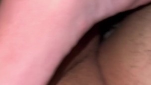 Teen rubs soft feet on my cock