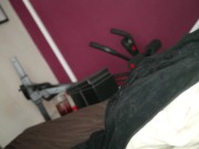 Curved cock deep in tight black toy!  Massive cumshot! Uncensored on OnlyFans : ScottyNaughty420 15/16