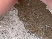 close up piss on the steps 6/16