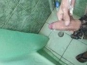 big cock cumshot in the shower