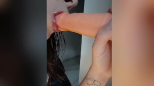 Practicing with my dildo in front of my open window 😋🥰