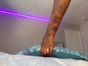 Petite Ebony Humping Nut Out Of Pillow 1/16