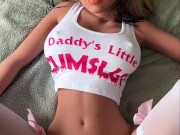 POV fucking daddy’s little cumslut and shooting two loads after edging for a week. 4/16