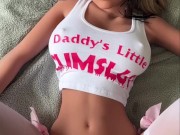 POV fucking daddy’s little cumslut and shooting two loads after edging for a week. 5/16