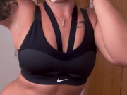 💦Fitness Girl Playing With A MILKY Condom After Sex🔥 2/16