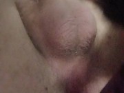 Silly guy almost gets all 17in double sideded dildo! And precum taste test 8/16