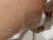 Shaving my hubby's ass and fisting it and his prostate with 5 fingers and my feet till he cums 2/16