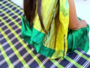 Arab MILF Sexy Stepmom Try To Tamil Traditional Saree & Blouse Wearing For Make me Horny 14/16