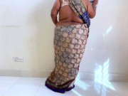 Indian Desi Hot Maid with Saree Blouse Cleaning my room while i was masturbating 16/16