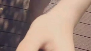 【伪娘】粉色比基尼竹林露出，打胶射鞋（完整版Patreon）