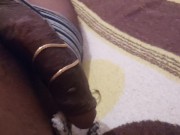 Casi me vengo en la cama ando muy atrevido con mi verga grande 16/16