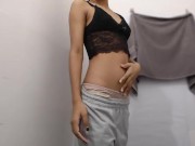 College girl with giant boobs strips and shows shaved pussy 6/16