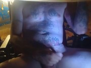 Butt plug devil tail and stroking 12/16