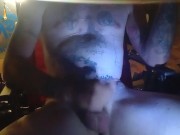 Butt plug devil tail and stroking 9/16