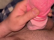Daddy dirty talks, sticks his cock in her dirty sock. LOUD MOANING ORGASM! 11/16