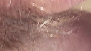 Close up peeing in the kitchen