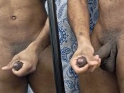 Solo Male Stroking Big Dick In Mirror Dirty talk Huge Cumshot 4/16