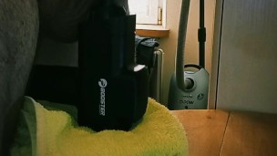 I started to clean the room, but the desire to cum won!