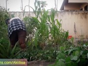 African babe AKIILISA gardening day 14/16